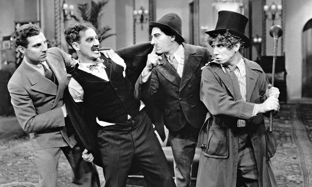 A scene from the Marx Brothers film “Duck Soup”